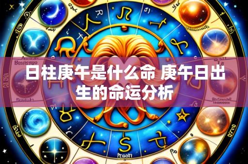 日柱庚午是什么命 庚午日出生的命运分析