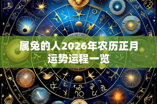 属兔的人2026年农历正月运势运程一览