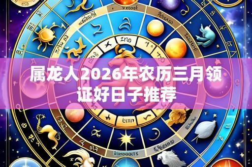 属龙人2026年农历三月领证好日子推荐