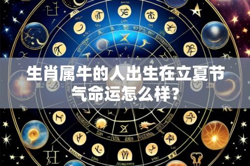 生肖属牛的人出生在立夏节气命运怎么样?