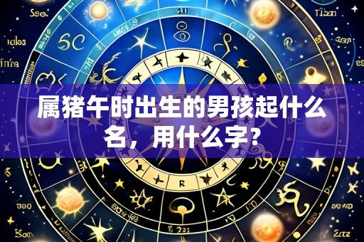 属猪午时出生的男孩起什么名,用什么字?