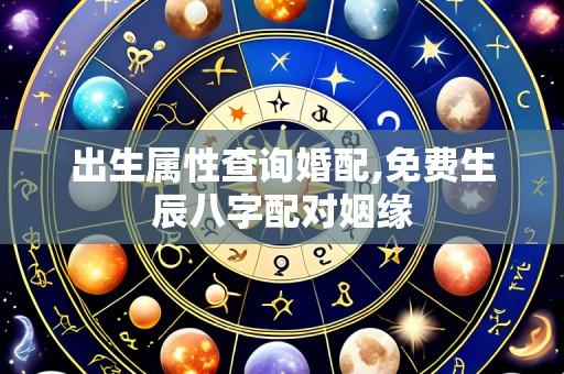 出生属性查询婚配,免费生辰八字配对姻缘