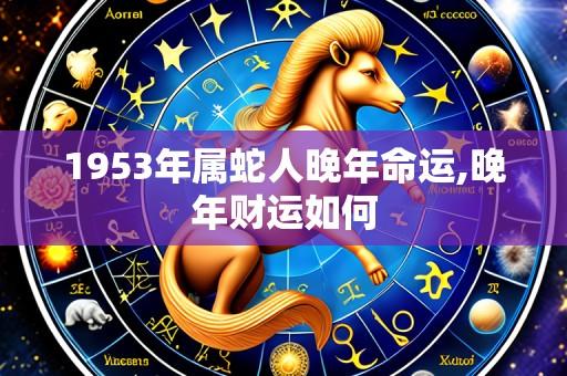 1953年属蛇人晚年命运,晚年财运如何