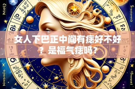 女人下巴正中间有痣好不好?是福气痣吗?
