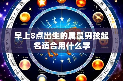 早上8点出生的属鼠男孩起名适合用什么字