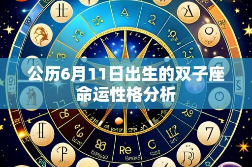 公历6月11日出生的双子座命运性格分析
