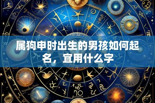 属狗申时出生的男孩如何起名,宜用什么字