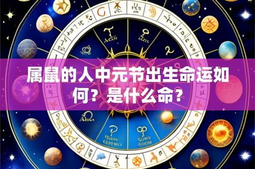 属鼠的人中元节出生命运如何?是什么命?