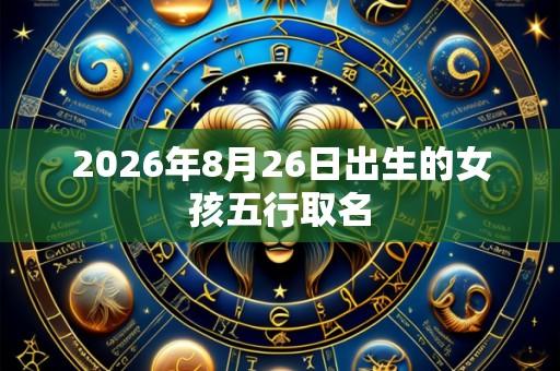 2026年8月26日出生的女孩五行取名