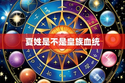 夏姓是不是皇族血统
