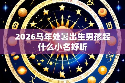 2026马年处暑出生男孩起什么小名好听