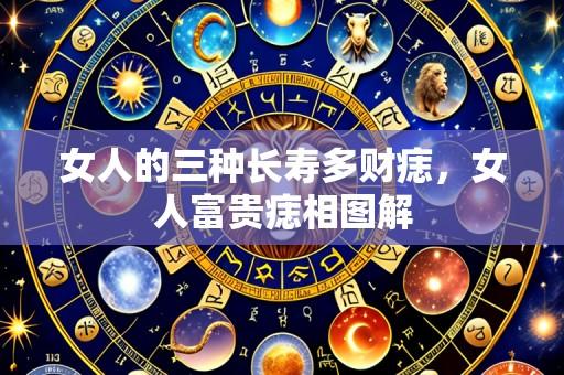 女人的三种长寿多财痣,女人富贵痣相图解