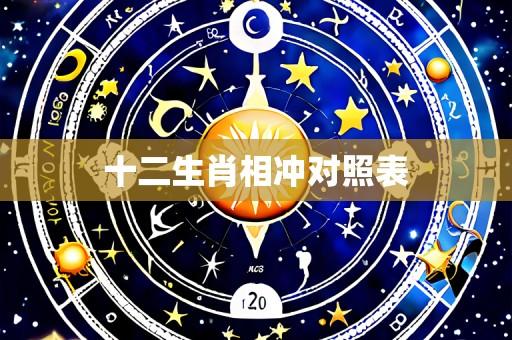 十二生肖相冲对照表