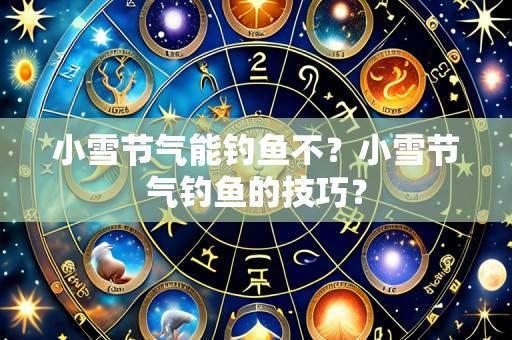 小雪节气能钓鱼不?小雪节气钓鱼的技巧?