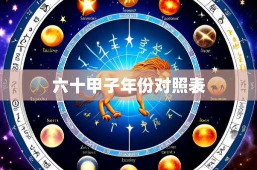 六十甲子年份对照表