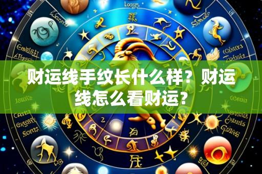 财运线手纹长什么样？财运线怎么看财运？