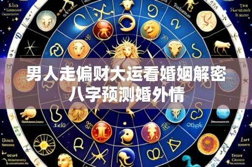 男人走偏财大运看婚姻解密八字预测婚外情