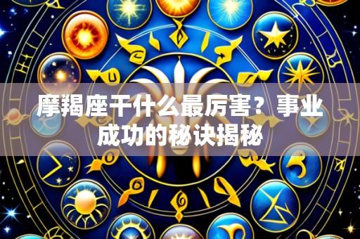 摩羯座干什么最厉害？事业成功的秘诀揭秘