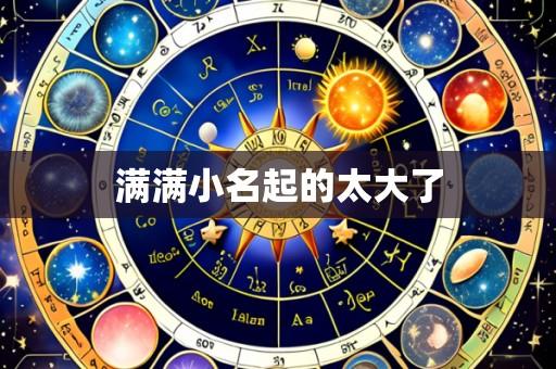 满满小名起的太大了