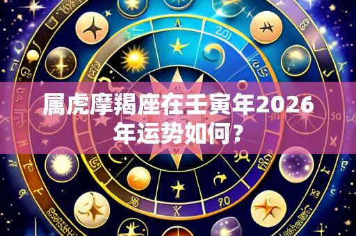 属虎摩羯座在壬寅年2026年运势如何？
