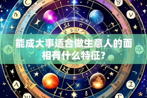能成大事适合做生意人的面相有什么特征？