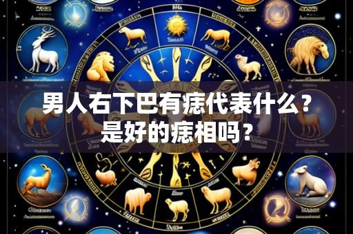 男人右下巴有痣代表什么?是好的痣相吗?