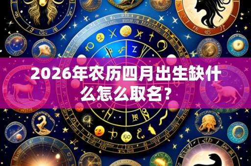2026年农历四月出生缺什么怎么取名？
