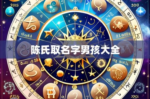 陈氏取名字男孩大全