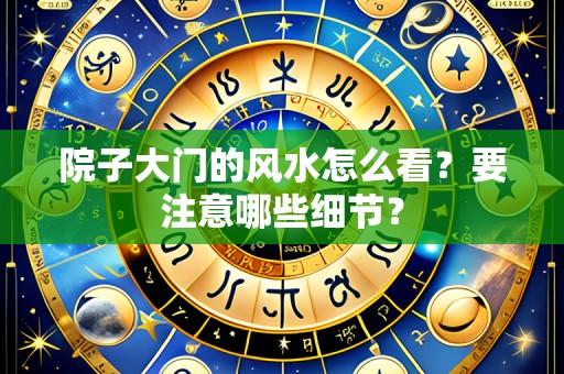 院子大门的风水怎么看？要注意哪些细节？