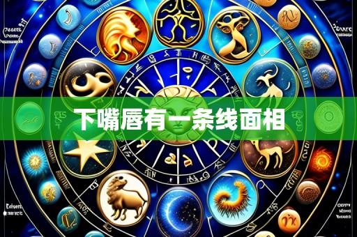 下嘴唇有一条线面相