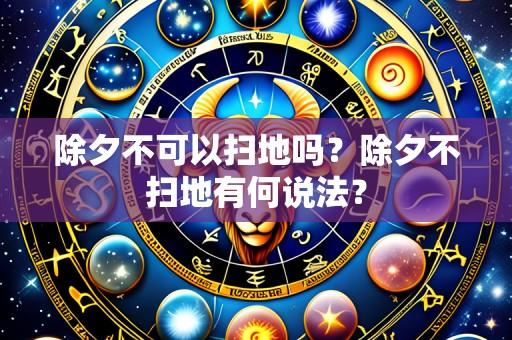 除夕不可以扫地吗?除夕不扫地有何说法?