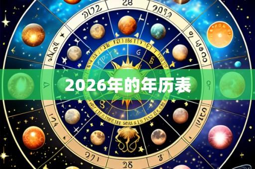 2026年的年历表