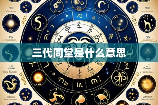 三代同堂是什么意思