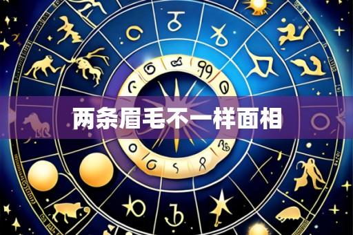 两条眉毛不一样面相