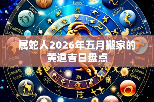 属蛇人2026年五月搬家的黄道吉日盘点