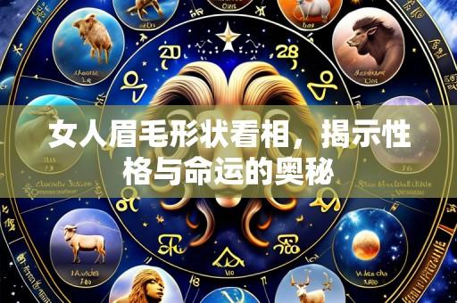 女人眉毛形状看相,揭示性格与命运的奥秘