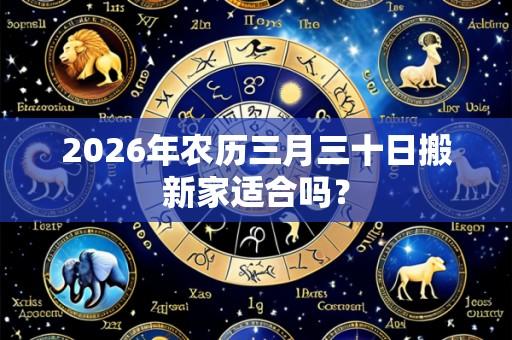 2026年农历三月三十日搬新家适合吗？