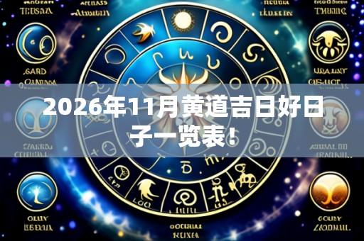 2026年11月黄道吉日好日子一览表!