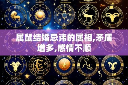 属鼠结婚忌讳的属相,矛盾增多,感情不顺