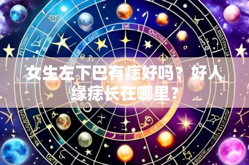 女生左下巴有痣好吗?好人缘痣长在哪里?