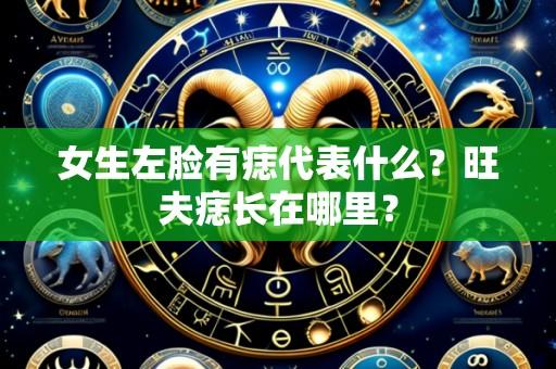 女生左脸有痣代表什么?旺夫痣长在哪里?
