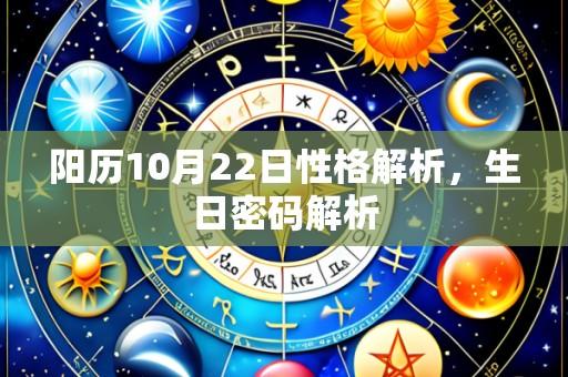 阳历10月22日性格解析,生日密码解析