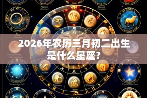 2026年农历三月初二出生是什么星座?