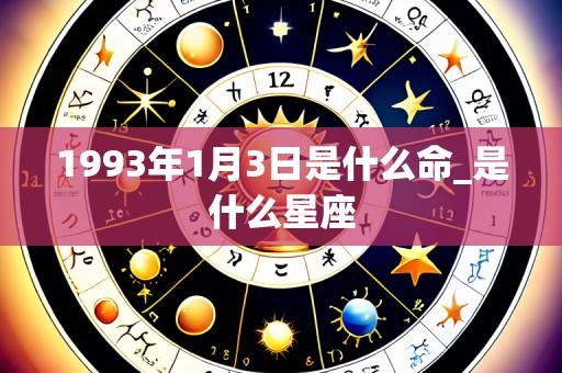 1993年1月3日是什么命_是什么星座