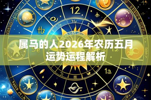 属马的人2026年农历五月运势运程解析