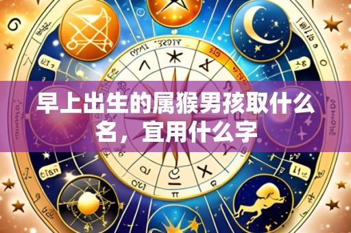 早上出生的属猴男孩取什么名,宜用什么字
