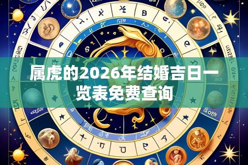 属虎的2026年结婚吉日一览表免费查询