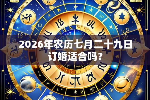 2026年农历七月二十九日订婚适合吗?