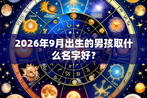 2026年9月出生的男孩取什么名字好？