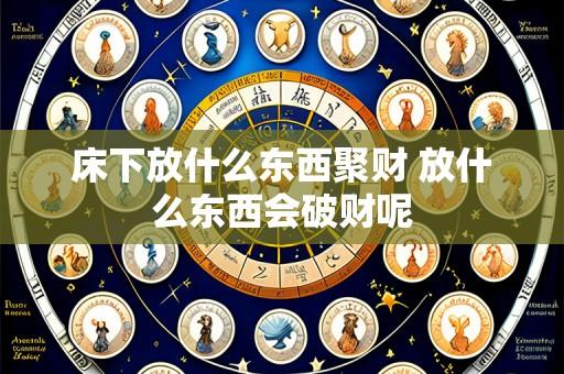 床下放什么东西聚财 放什么东西会破财呢